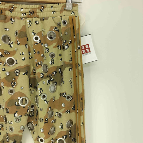 ジェレミースコット JEREMY SCOTT Crystals TP Track Pants チョコチップ カモ 迷彩柄 ストーン 装飾 トラックパンツ ジャージ レディース  XS